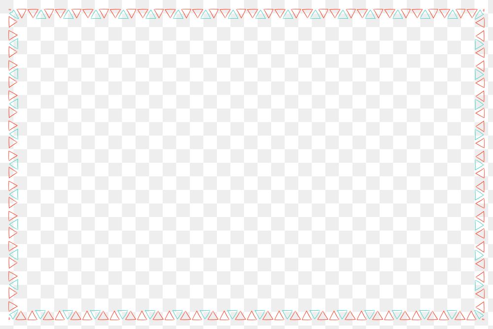 Rectangle green and red triangle patterned frame design element