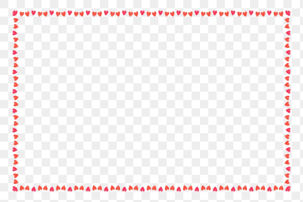 Red heart frame design element