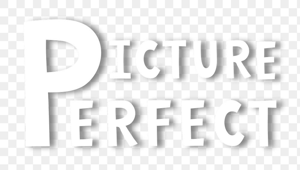 Picture perfect doodle typography design element