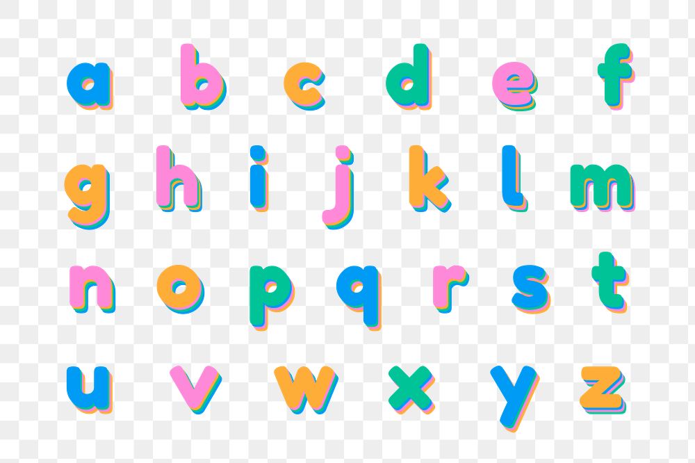 Png lower case letter collection