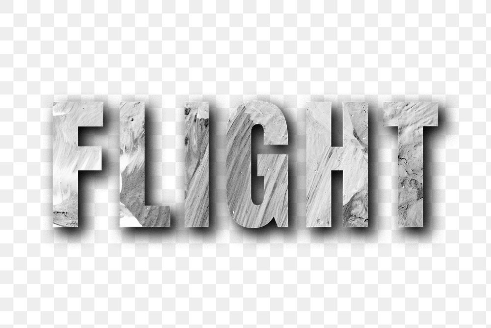 Flight uppercase letters typography design element