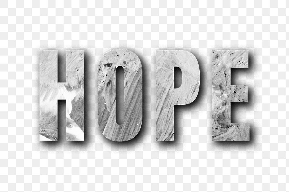 Hope uppercase letters typography design element
