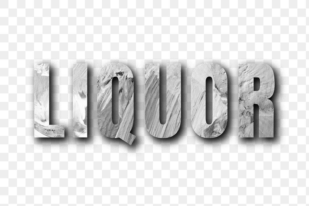 Liquor uppercase letters typography design element