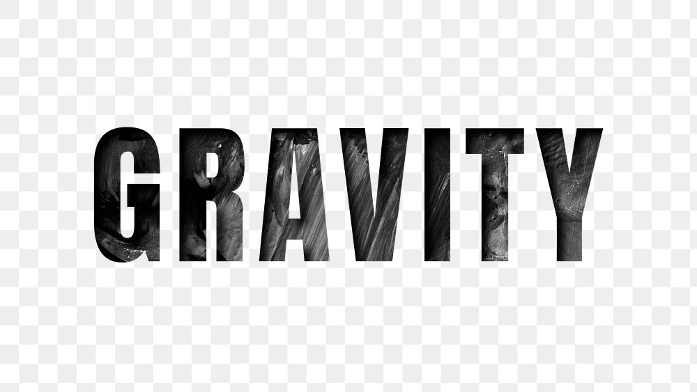 Gravity uppercase letters typography design element