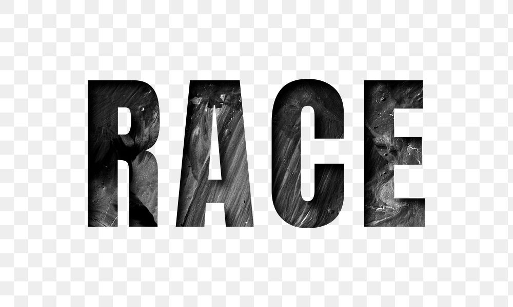 Race uppercase letters typography design element
