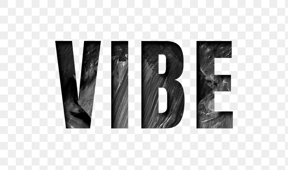 Vibe uppercase letters typography design element