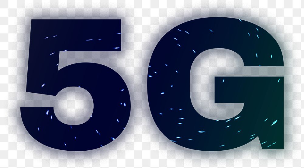  5g png neon text bold font