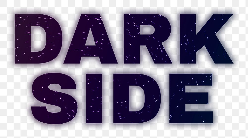 Futuristic dark side png grid style text font