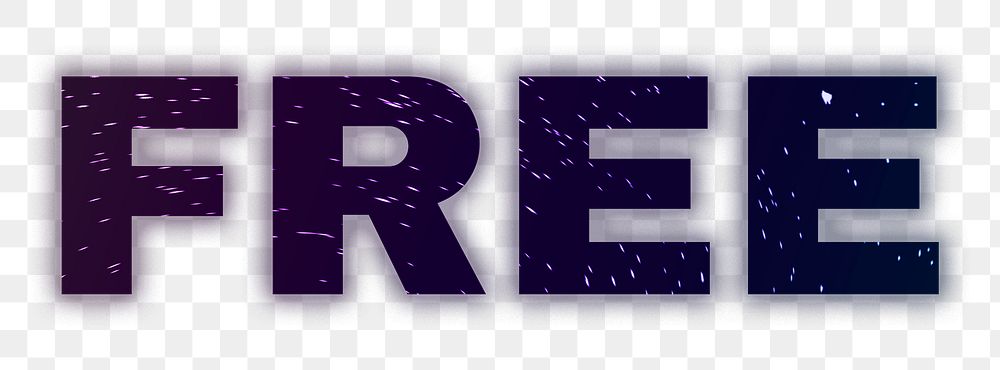 Neon free futuristic text png transparent