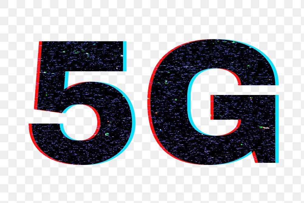 80s retro 5g png neon text font