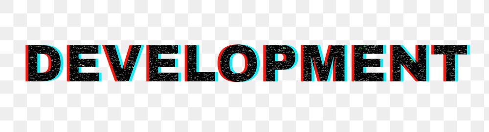 Blurred word DEVELOPMENT png typography