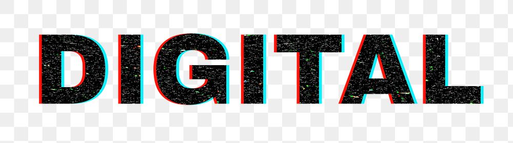 Blurred DIGITAL png typography word