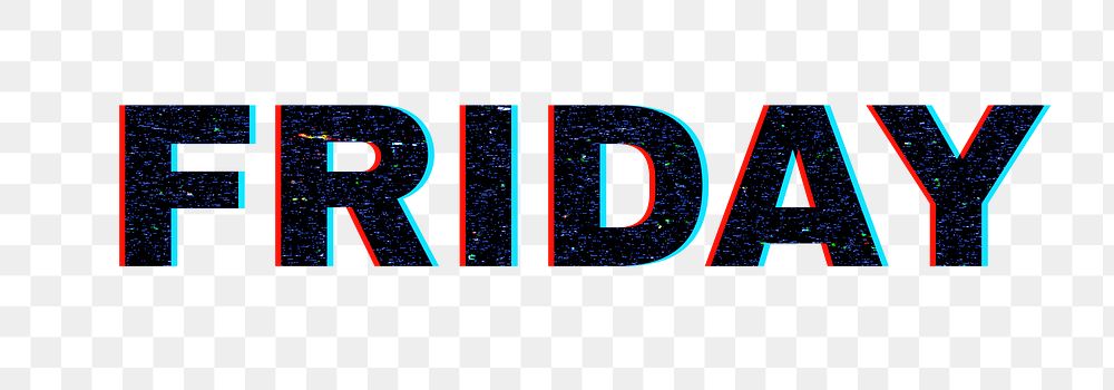 Neon friday transparent png word typography