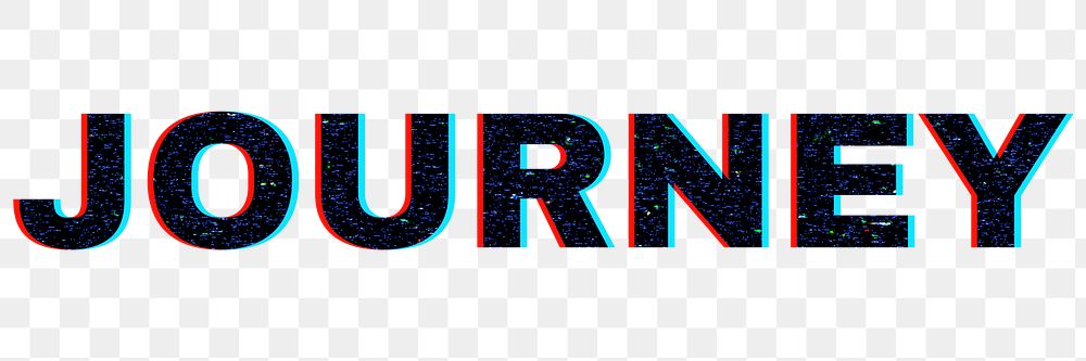 Transparent journey neon png text typography