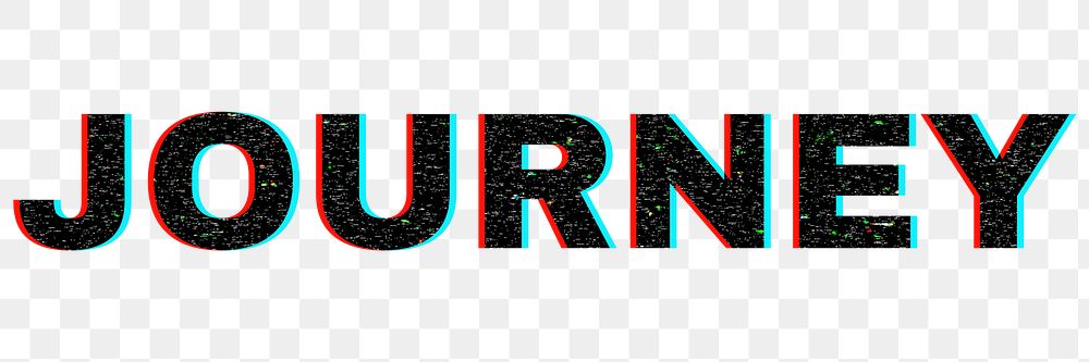 Blurred JOURNEY png typography word
