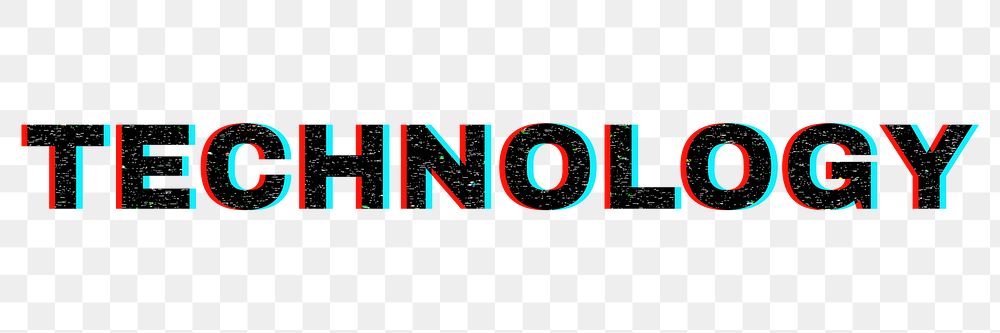 Blurred png word TECHNOLOGY png typography