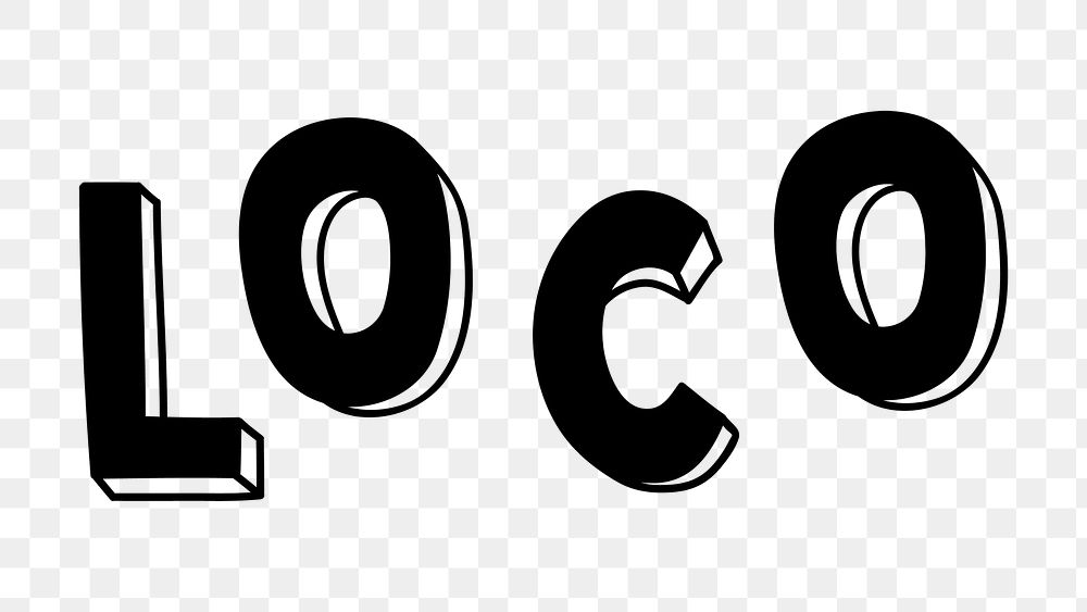 Loco png word typography font