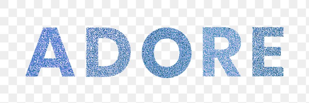 Png Adore glittery blue word typography