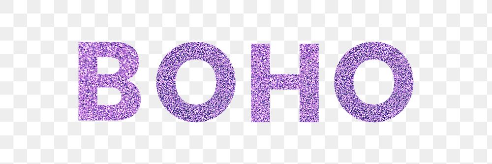 Boho shimmery purple png social media sticker