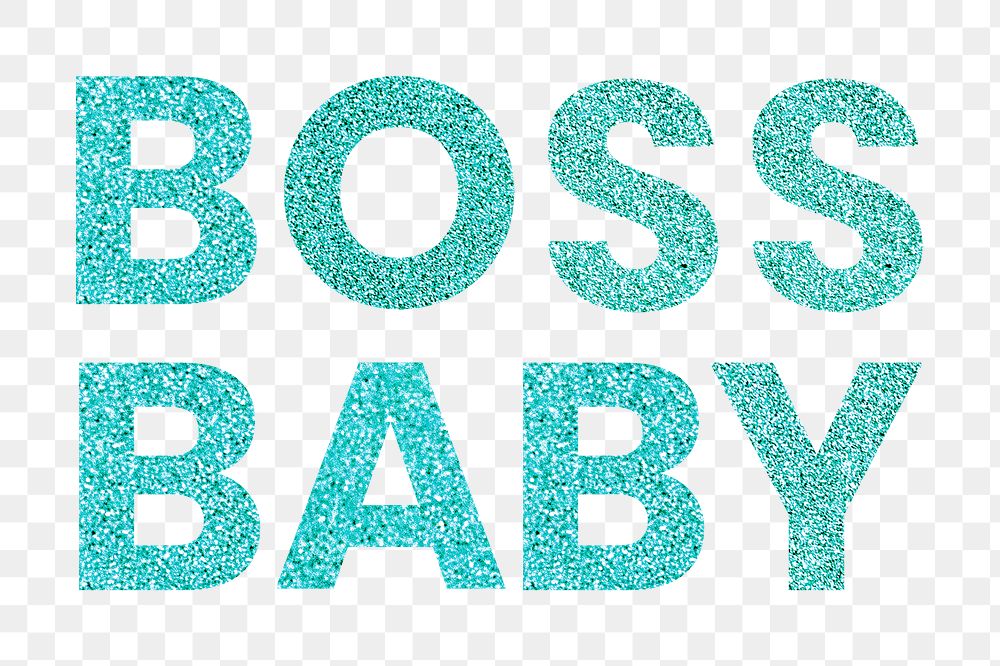 Boss Baby aqua blue png word trendy sticker