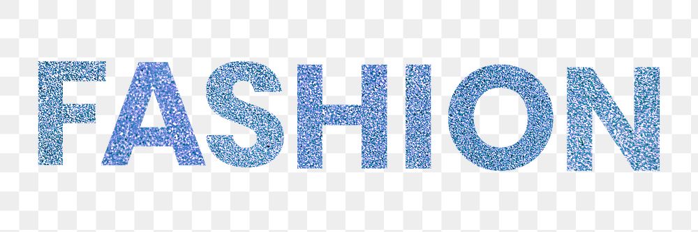 Png Fashion glittery blue word typography