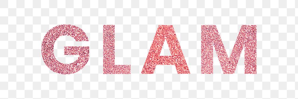 Glam red png sparkly word typography