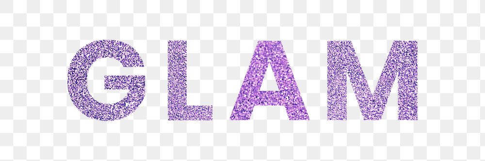 Glam shimmery purple png social media sticker