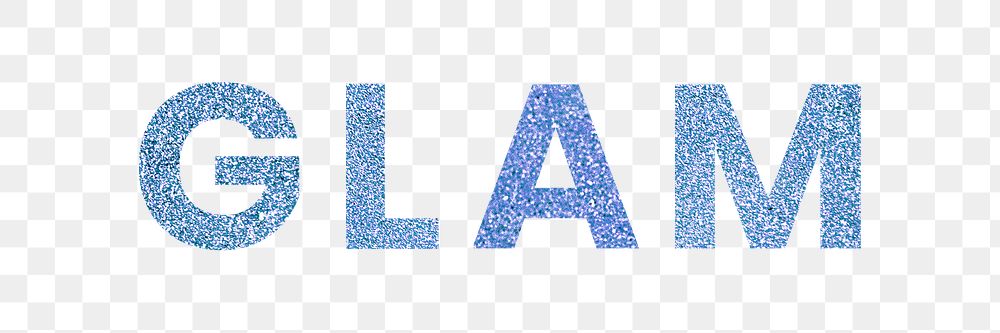 Png Glam glittery blue word typography