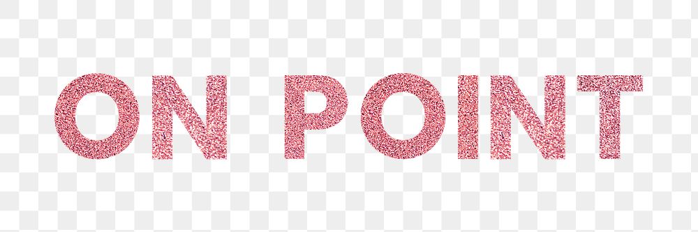 On Point red png sparkly word typography sticker