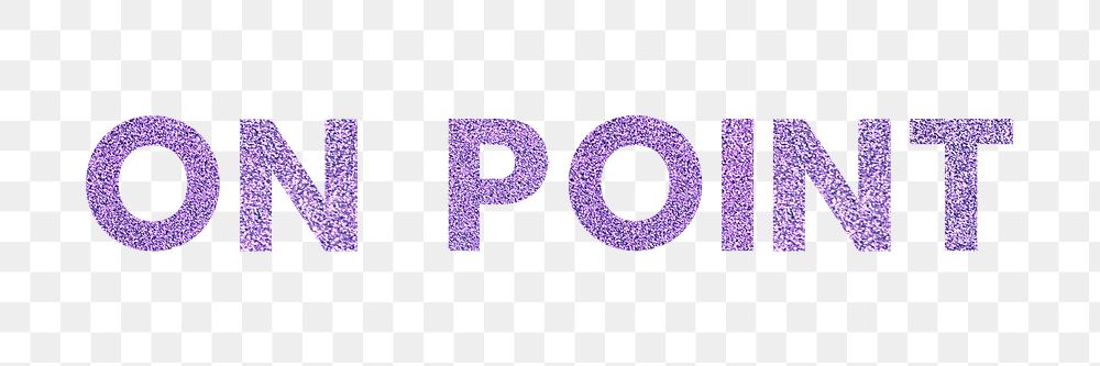 On Point shimmery purple png social media sticker