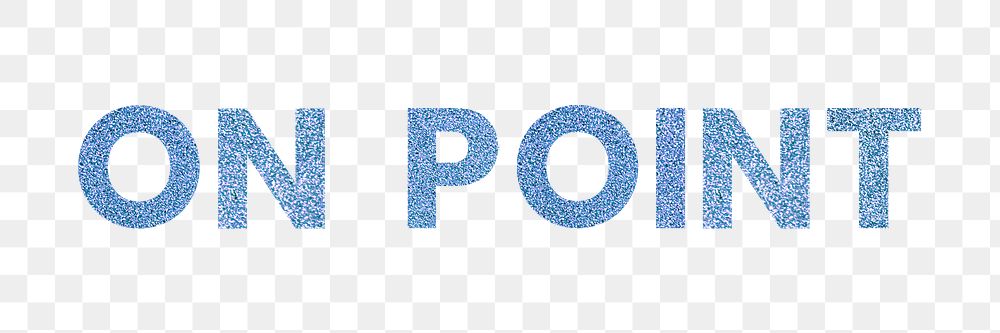 Png On Point glittery blue word typography