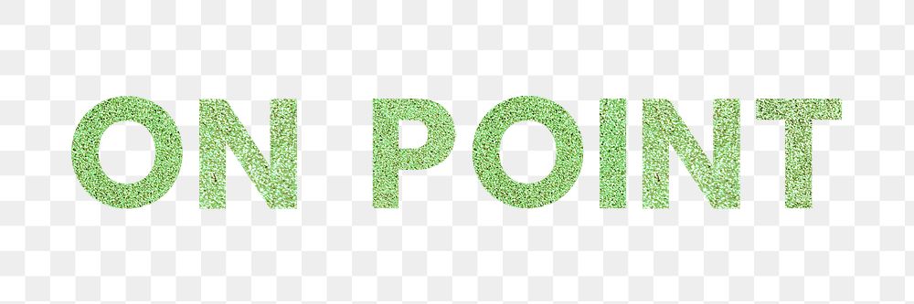 On Point png green trendy typography sticker