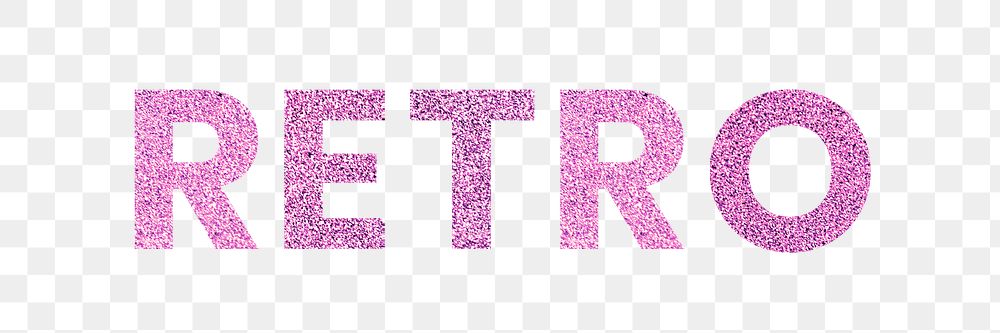 Retro png pink trendy typography sticker