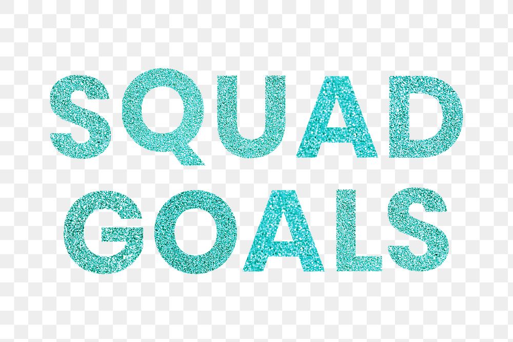 Squad Goals shimmery blue png social media sticker