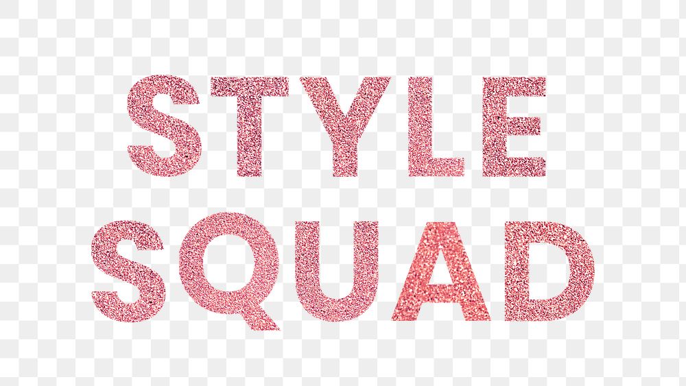 Style Squad png glittery red typography sticker