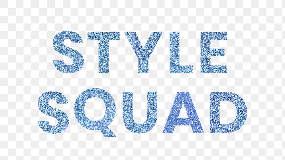 Shimmery blue Style Squad png social media sticker
