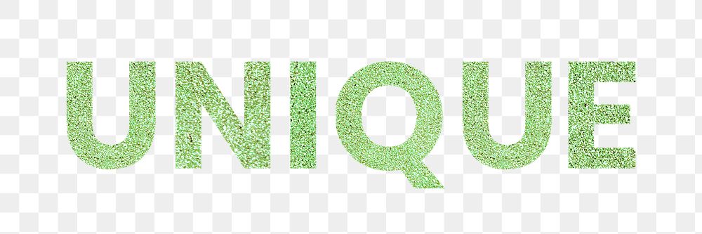 Unique green png sparkly word typography