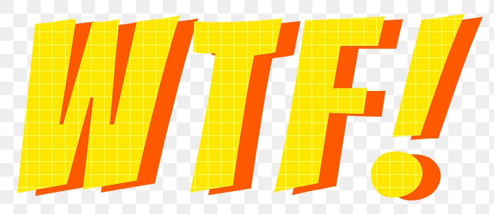 Word wtf! funky typography png