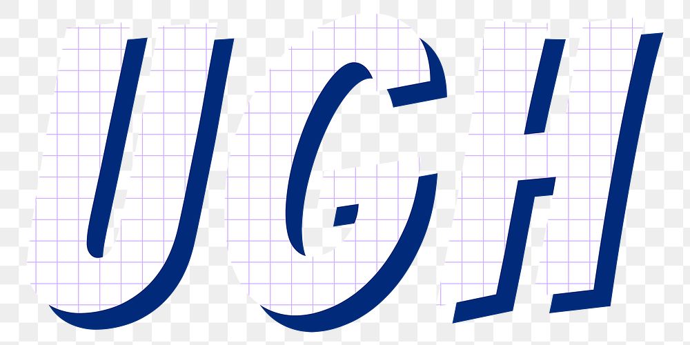 Word ugh funky typography png