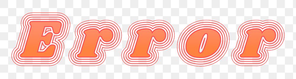 Error png retro font typography