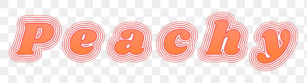 Peachy png retro font typography