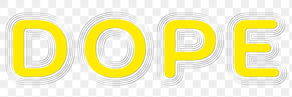 Transparent dope offset stroke typography