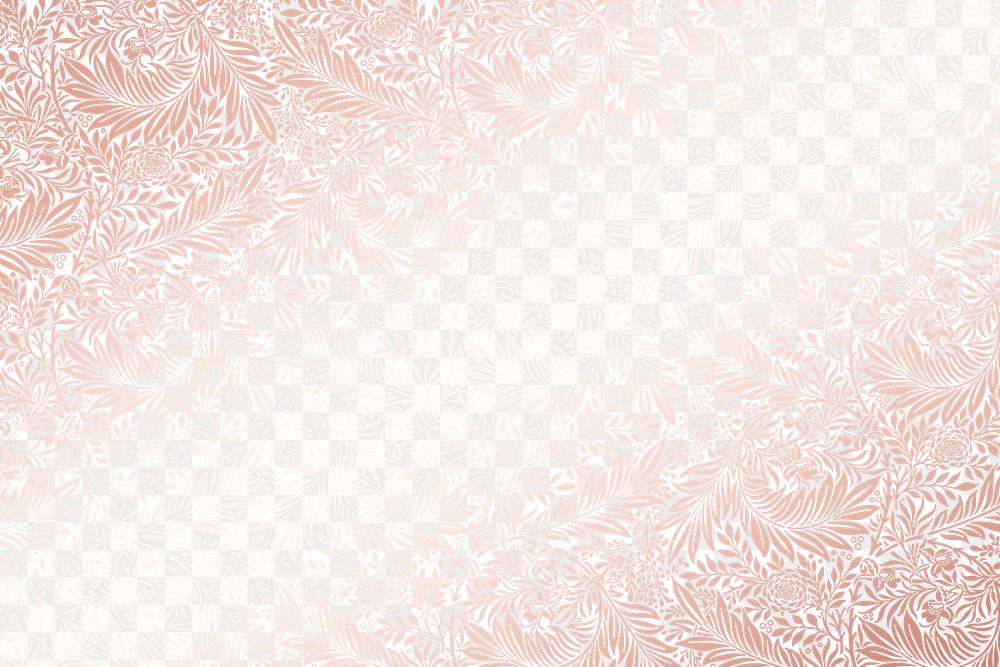 Vintage botanical png background, pink pattern in aesthetic design, remix from artwork by William Morris