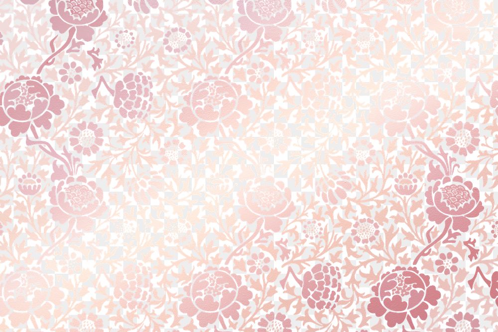 Vintage floral png background, pink pattern in aesthetic design