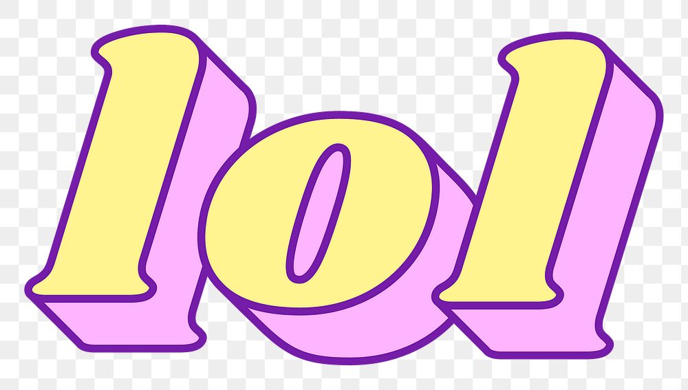 Lol word png bold typography