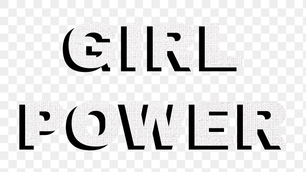 Girl power png word typography