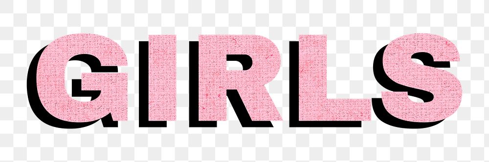 Png girls shadow font word