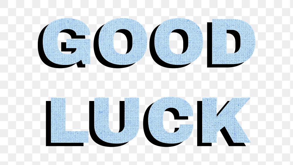 Good luck! png colorful bold font word sticker fabric texture