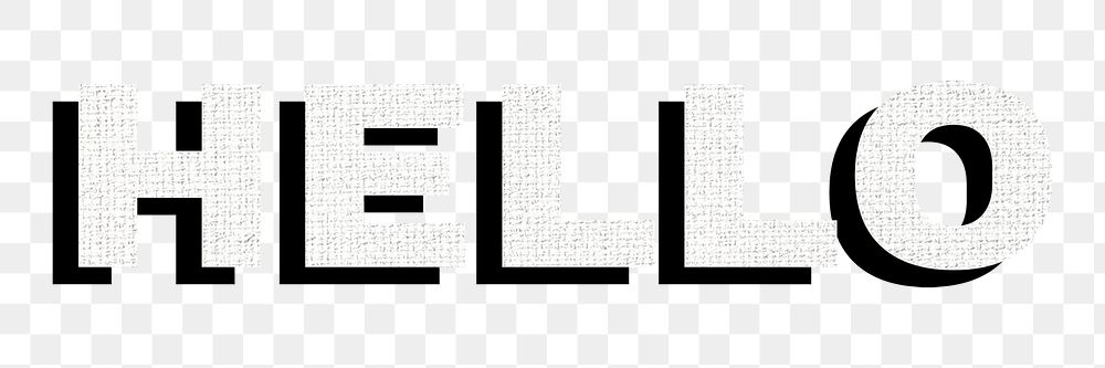 Png hello word sticker shadow typography