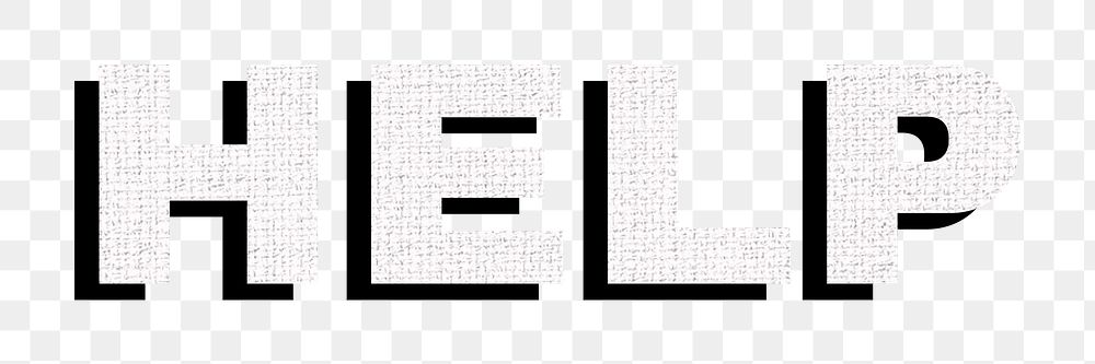 Help word shadow font png